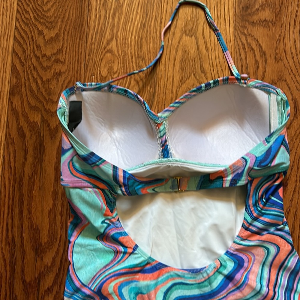 La Blanca colorful one piece swimsuit size 12 - Picture 3 of 6